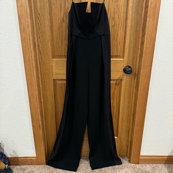 Black Halo Lena Colorblock Jumpsuit Black Size 8 - Picture 5 of 16